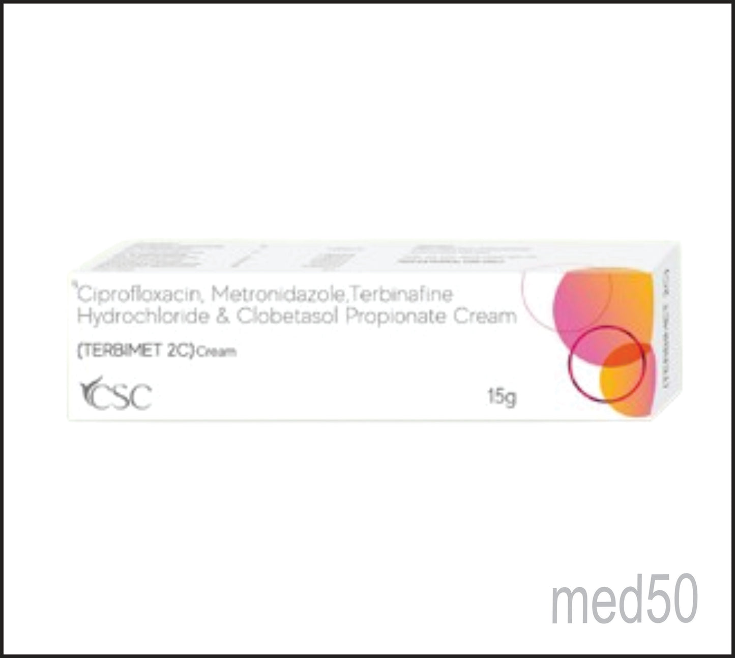 Terbimet 2C Cream (Ciprofloxacin 1.00% w/w + Metronidazole 1.00% w/w + Terbinafine Hydrochloride 1.00% w/w + Clobetasole Propionate 0.05% w/w)