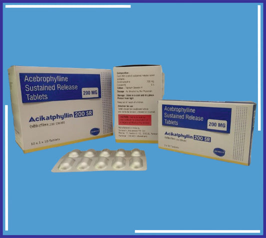 Acikatphyllin 200 Sr Tab ( Acebrophylline 200Mg ) pack 10x1x10 by Kemsyn