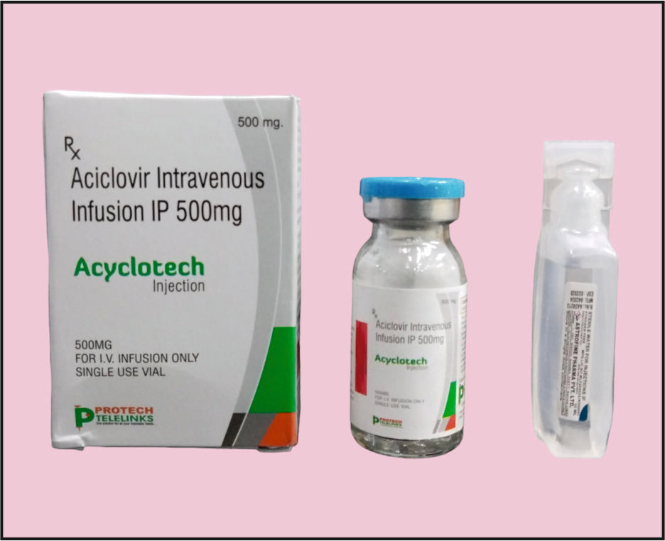 Acyclotech 500 Mg (10 Ml) Acyclovir 500 Mg By Protech