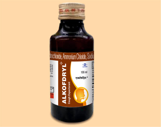 Alkofdryl + (100Ml Syrup) ( Diphenhydramine Hydrochloride Ip 14.08 Mg + Ammoniumchloride Ip 138 Mg + Sodium Citrate 57.03 Mg + Ethanol ) Alkem1