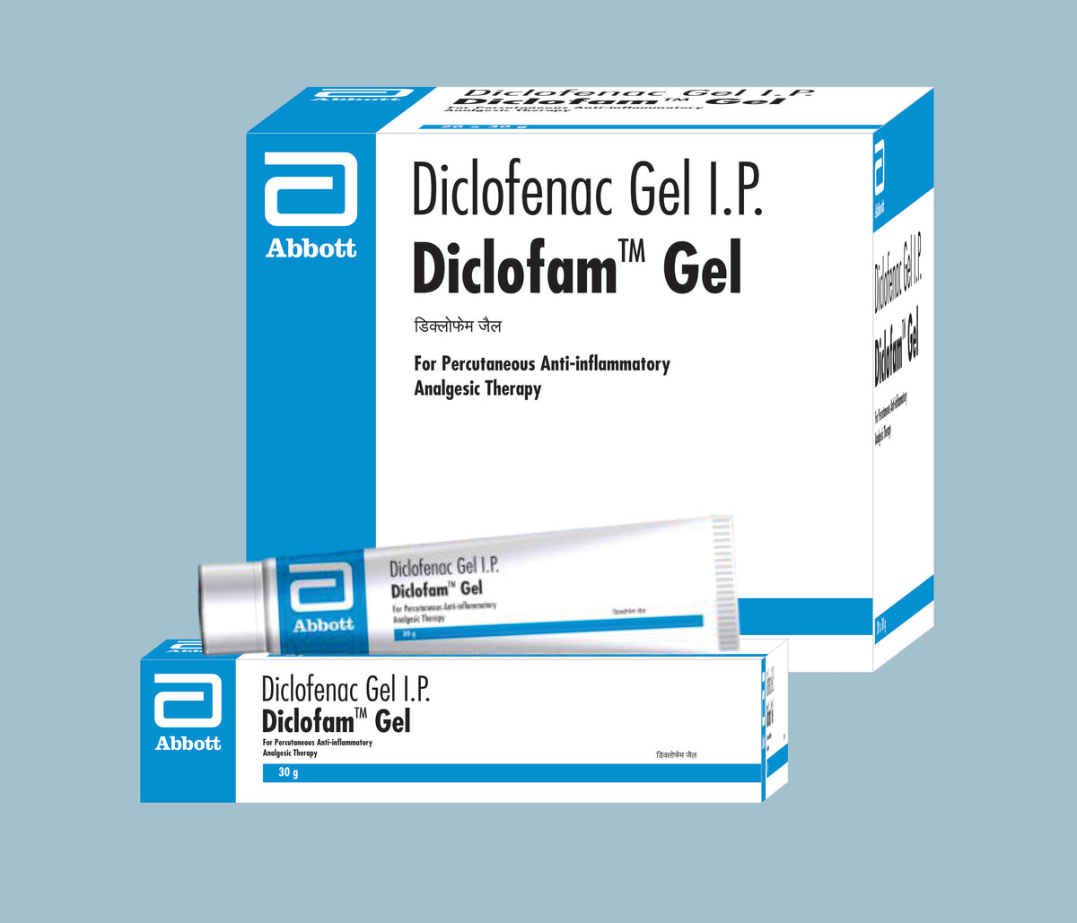 Diclofam MR Tablets (48x20x10's) Diclofenac Potassium 50 mg, Paracetamol 325 mg, Chlorzoxazone 250 mg MR Tab by Abbott