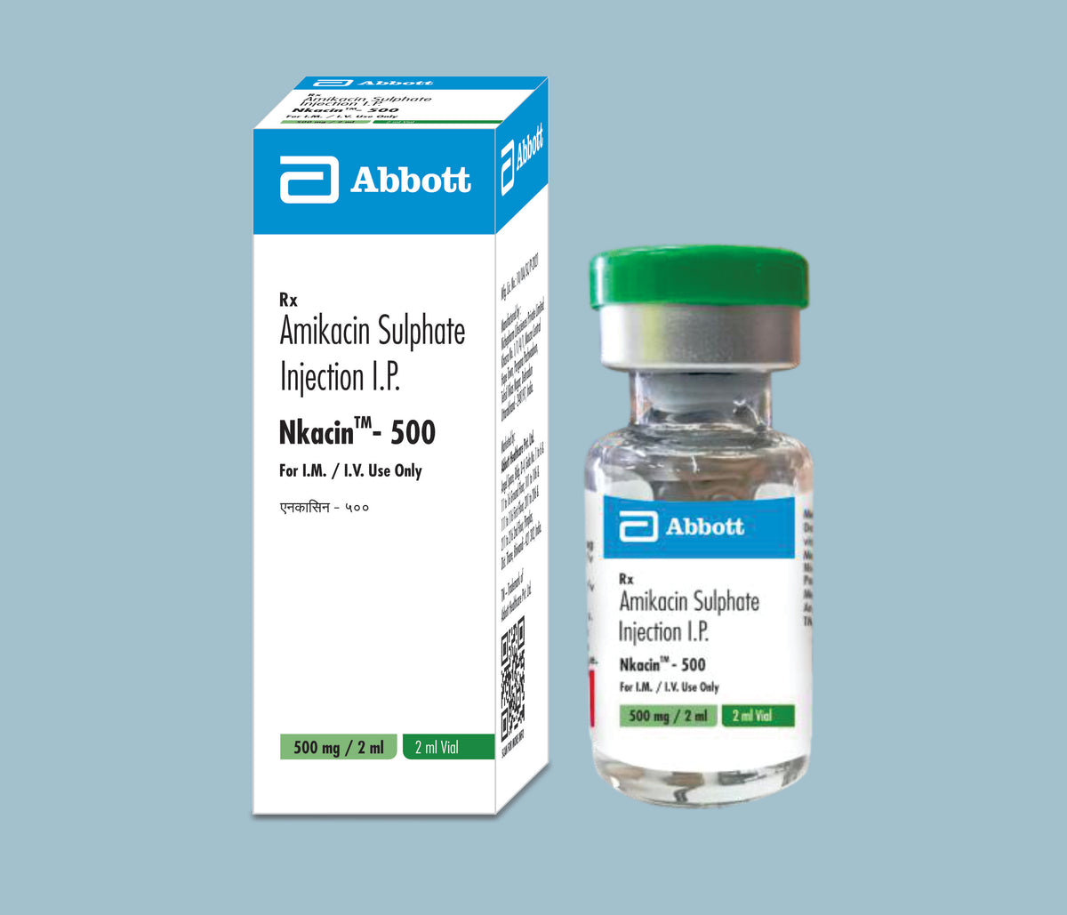 Nkacin - 500 2ml (50x24x2ml) Amikacin 500 mg Inj by Abbott