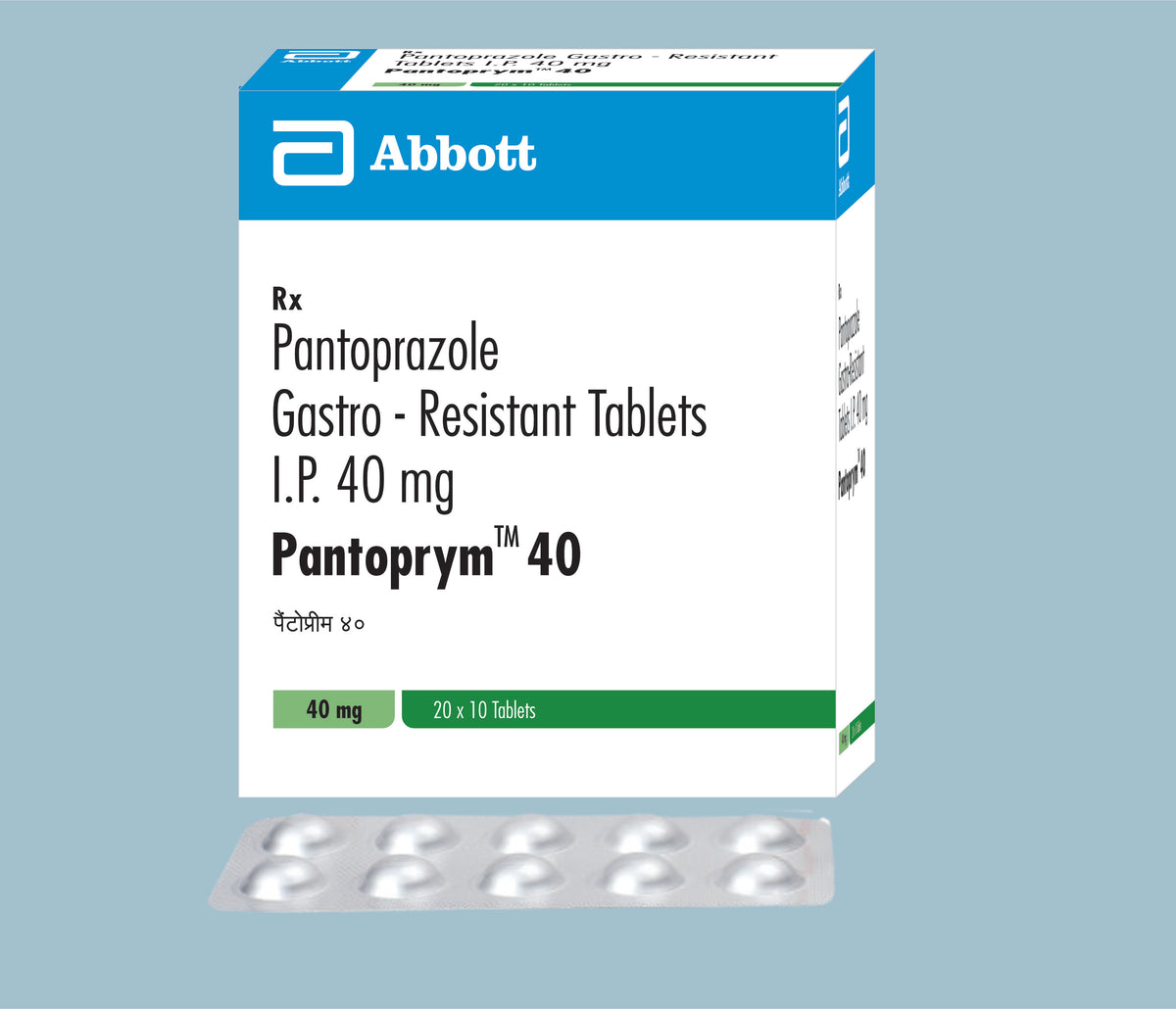 Pantagon Injection Clear Vial (12x25x40mg) Pantoprazole 40 mg Inj by Abbott