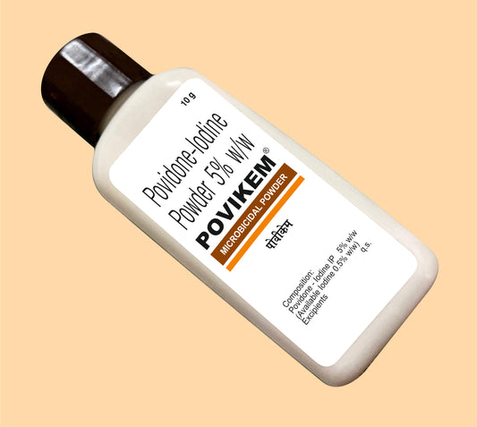 Povikem Powder (10Gm) (10 Gm) Povidone Iodine By Alkem