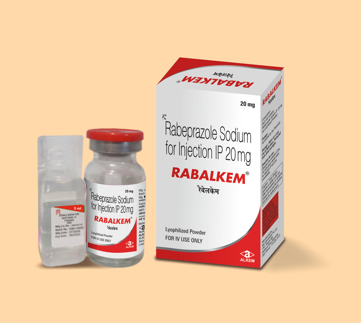 Rabalkem Injection (20Mg) Vial (Vial) Rabeprazole Sodium 20 Mg By Alkem