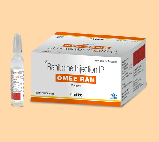 Omee Ran (2Ml) (2 Ml Amp) Ranitidine 25 Mg By Alkem