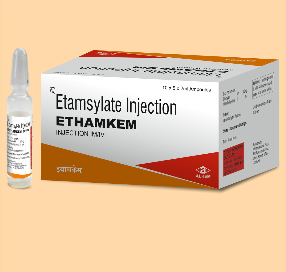 Ethamkem (2Ml Ampoule) (2Ml) Etamsylate Injection By Alkem
