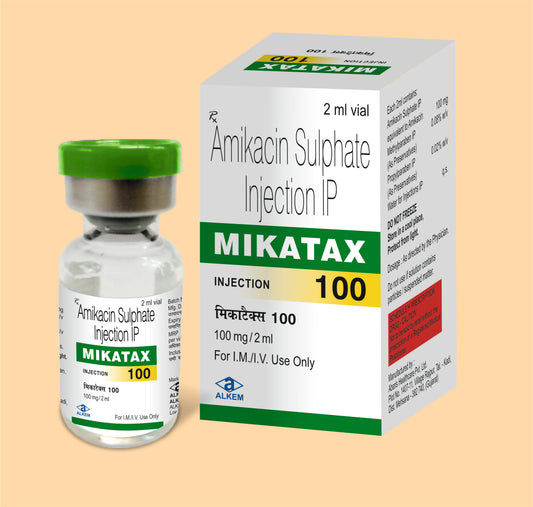 Mikatax 100 (2Ml Vial) (2Ml) Amikacin 100 Mg By Alkem