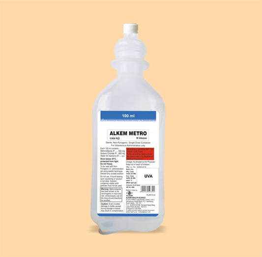 Alkem Metro Iv Infusion (100Ml) (100Ml) Metronidazole 100 Mg + Sodium Chloride 900 Mg By Alkem