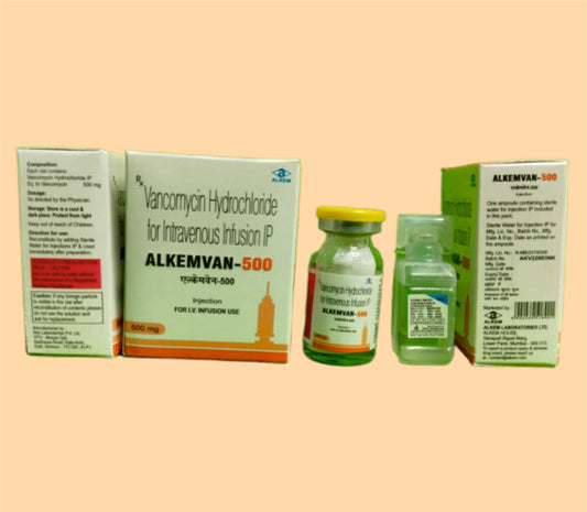 Alkemvan-500 Injection (Vial) (Vial) Vancomycin Hydrochloride 500 Mg By Alkem