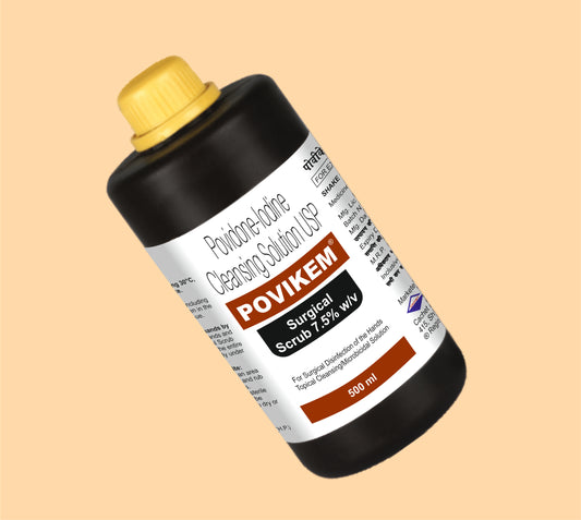 Povikem Scrub (500Ml) (500 Ml) Povidone Iodine By Alkem