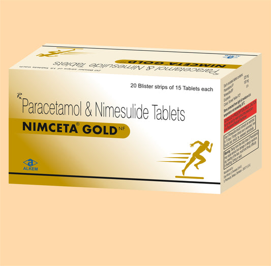 Nimceta Gold Nf Tablets (15'S) 15'sNimesulide 100 Mg + Paracetamol 325 Mg by Alkem