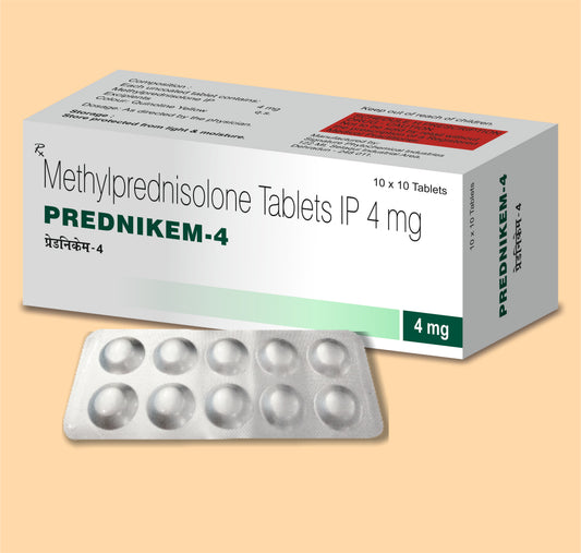 Prednikem 4 (10'S) (10'S) Methylprednisolone 4 Mg By Alkem