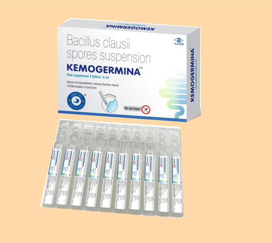 Kemogermina Oral Suspension
(5Ml X 10'S) (5Ml X 10'S) Bacillus Clausii Spores By Alkem