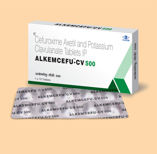 Alkemcefu-Cv 500 Tab 10S (10S) Cefuroxime 500 Mg + Clavulanic Acid 125 Mg By Alkem