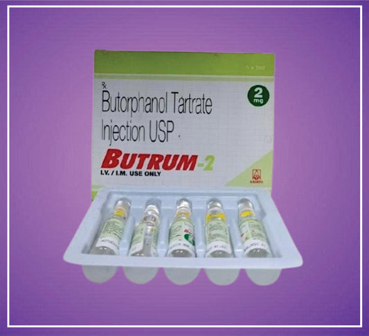 BUTRUM 2mg (Butorphanol tartrate 2mg inj)