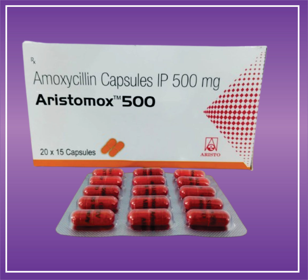 Aristomox 500 (Orange Cap) (20x15) Amoxicillin 500mg by Aristo