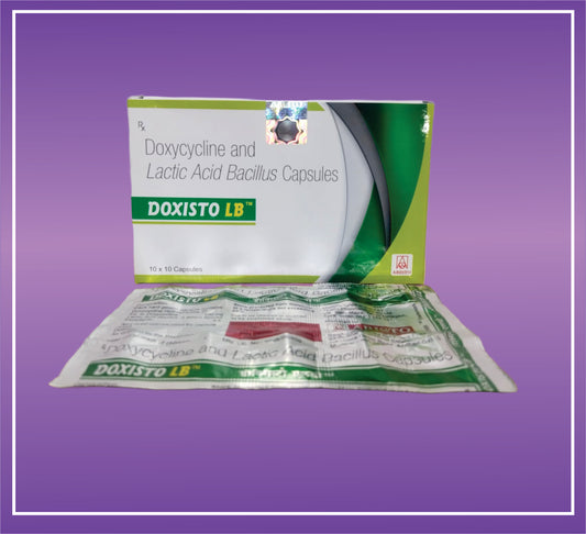 Doxisto LB Cap (10x1x10) Doxycycline 100mg + Lactobacillus (5Billion Spores) Cap
