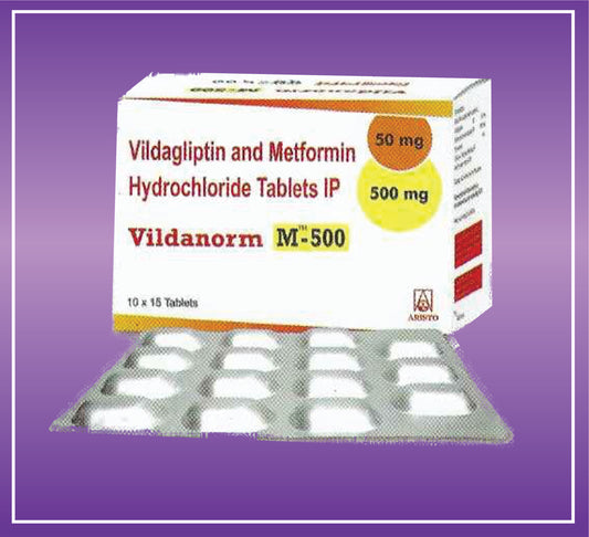 Vildanorm-M 500 Tab (10x15) Vildagliptin 50mg + Metformin 500mg