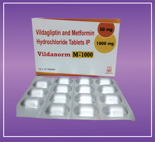 Vildanorm-M 1000 Tab (10x15) Vildagliptin 50mg + Metformin 1000mg