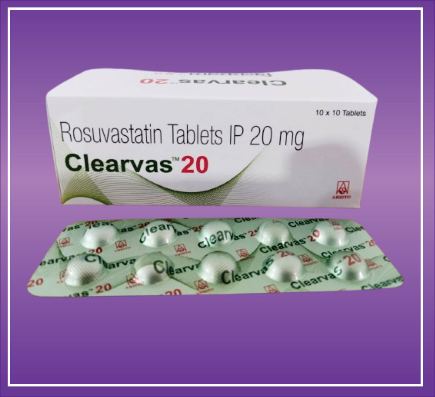 Clearvas 20 Tab (10x10) Rosuvastatin 20mg