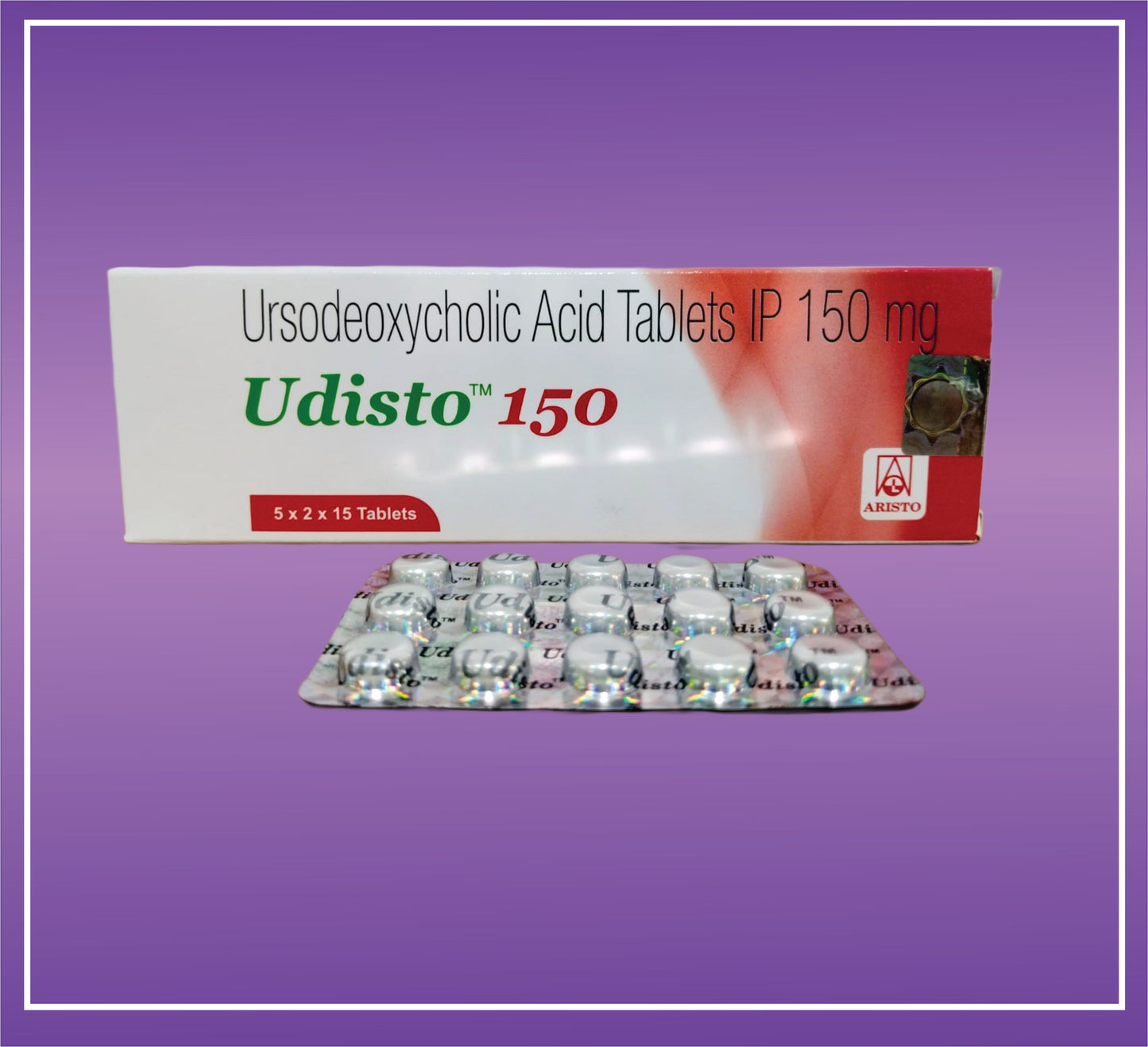 Udisto 150 Tab (5x2x15) Ursodeoxycholic Acid (150mg) Tab