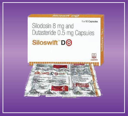 Siloswift 8-D Cap (10x1x10) Silodosin 8mg + Dutasteride 0.5mg