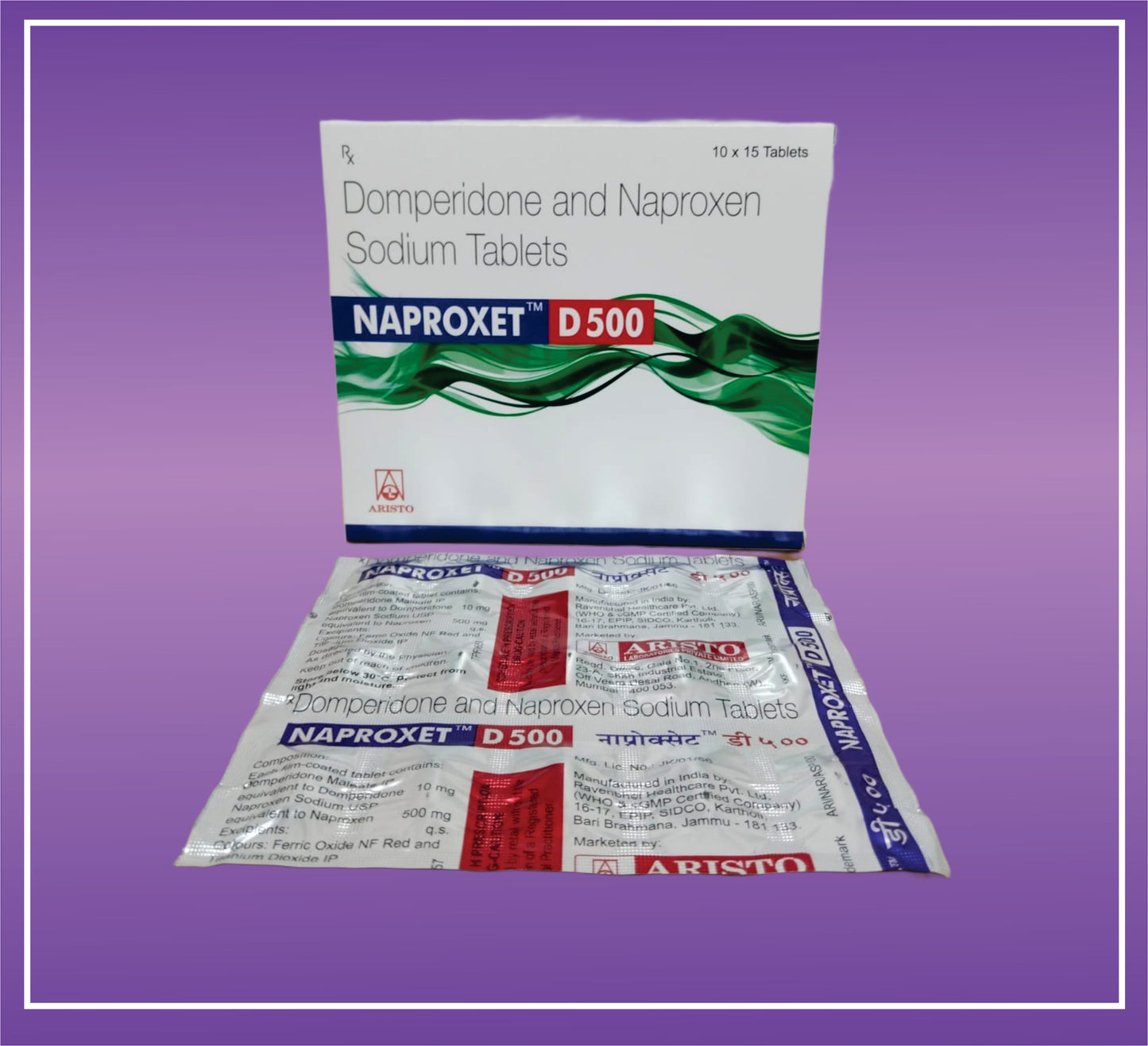 Naproxet D 500 Tab (10x15) Domperidone 10mg+Naproxen 200mg