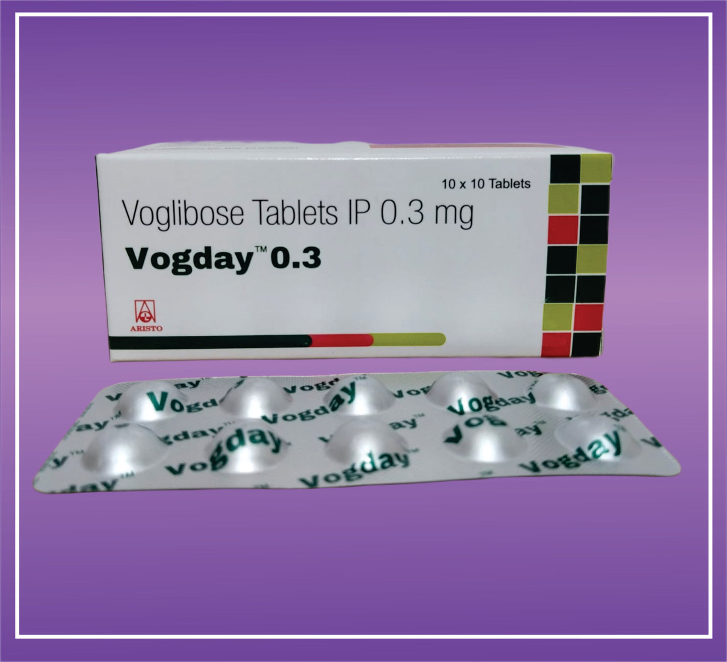 Vogday.03 Tab (10x10) Voglibose 0.3mg