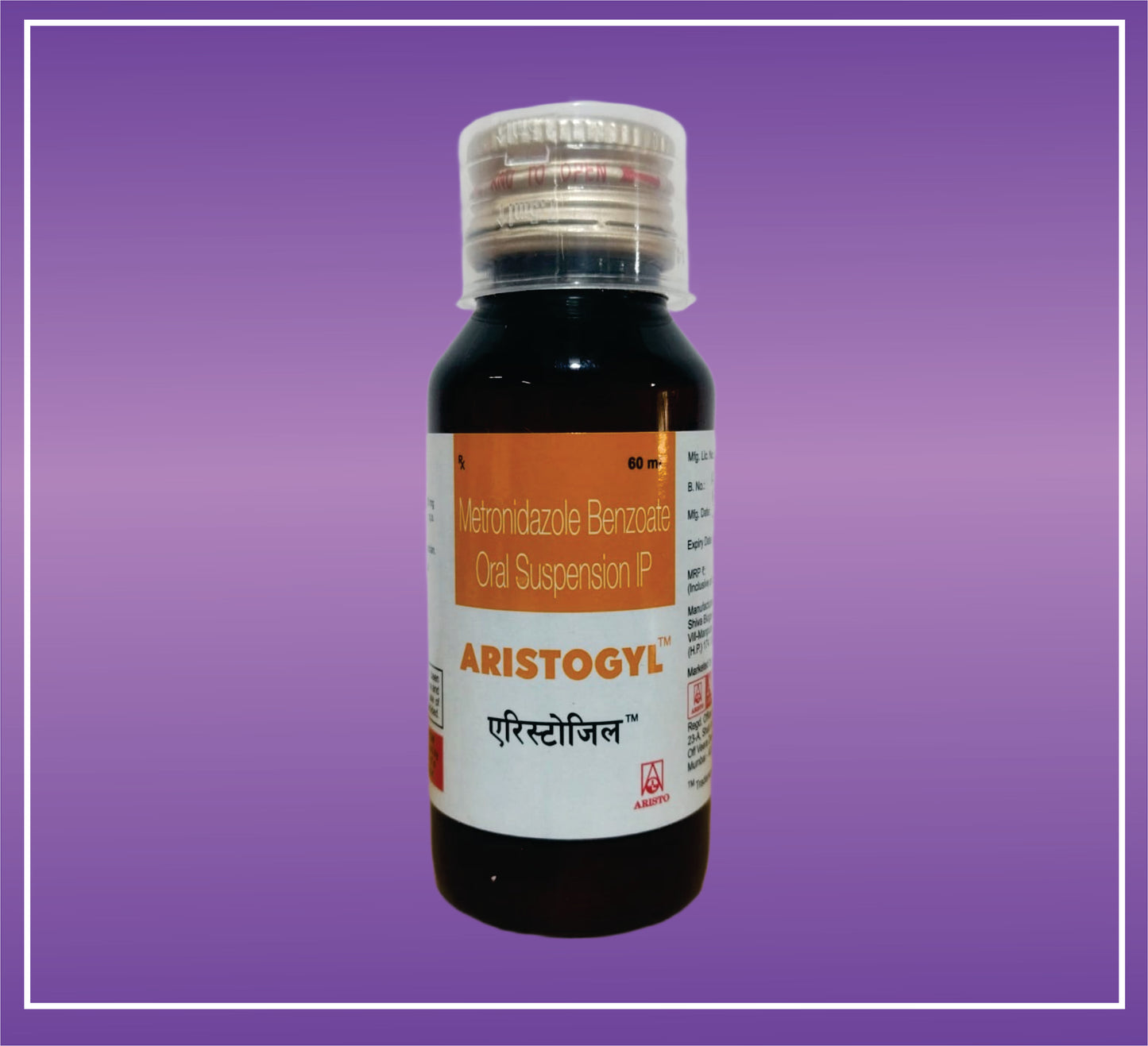 Aristrogyl Suspension (60ml) Metronidazole Benzoate 200mg
