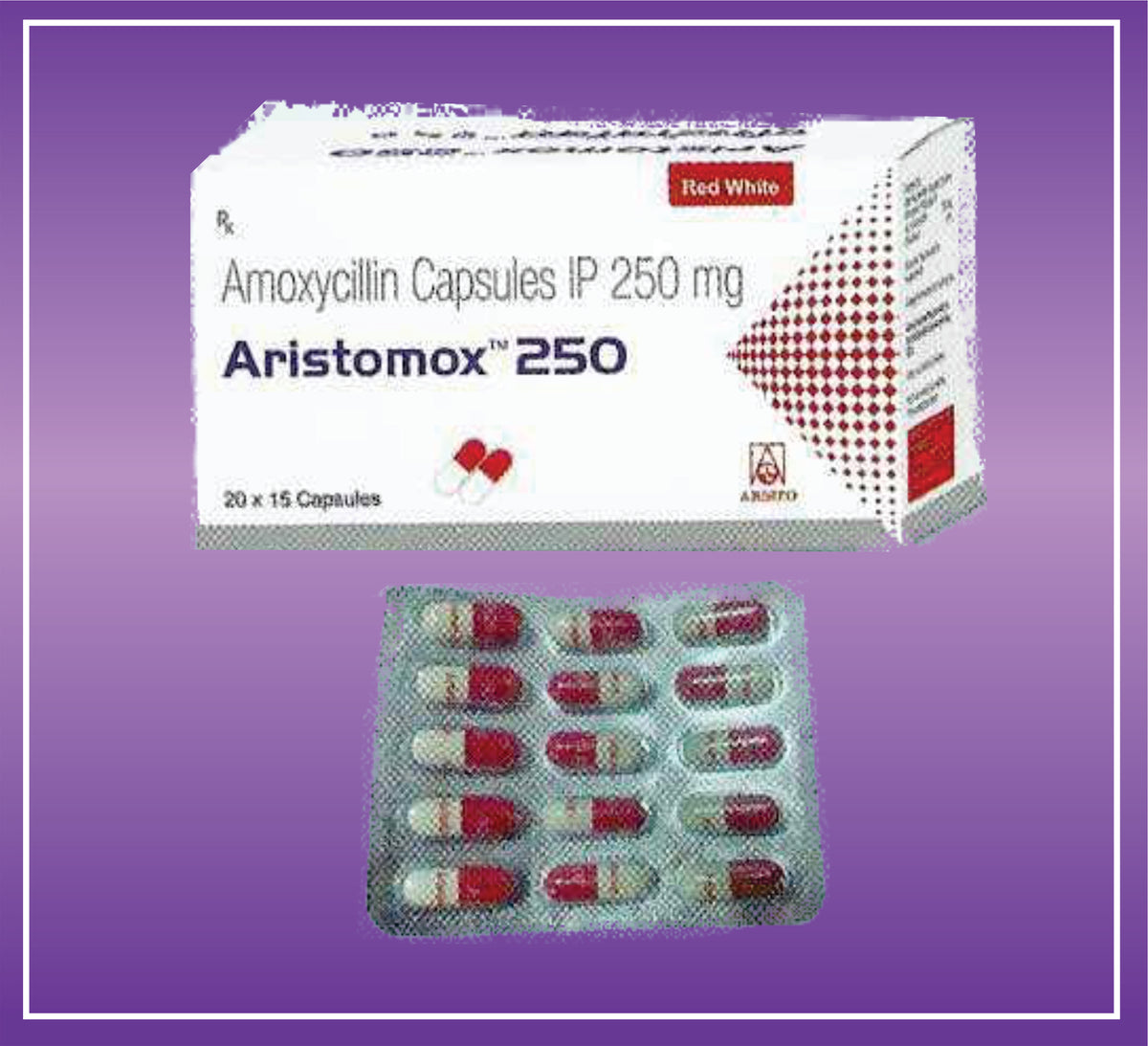 Aristomox 250 (Red/ White) (20x15) Amoxicillin 250mg by Aristo