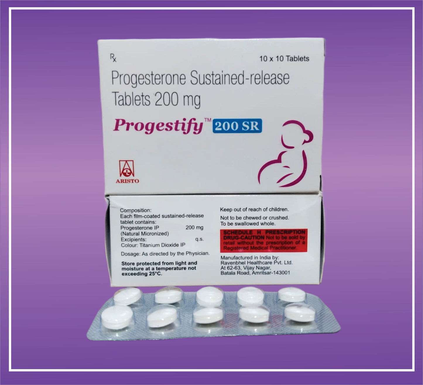 Progestify 200 SR Tab (10x10) Progesterone 200mg Tab