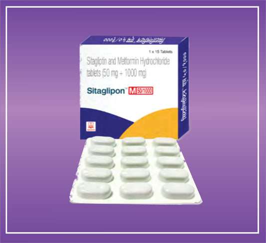 Sitaglipon M 1000 Tab (10x1x15) Sitagliptin 50mg + Metformin 1000mg by Aristo