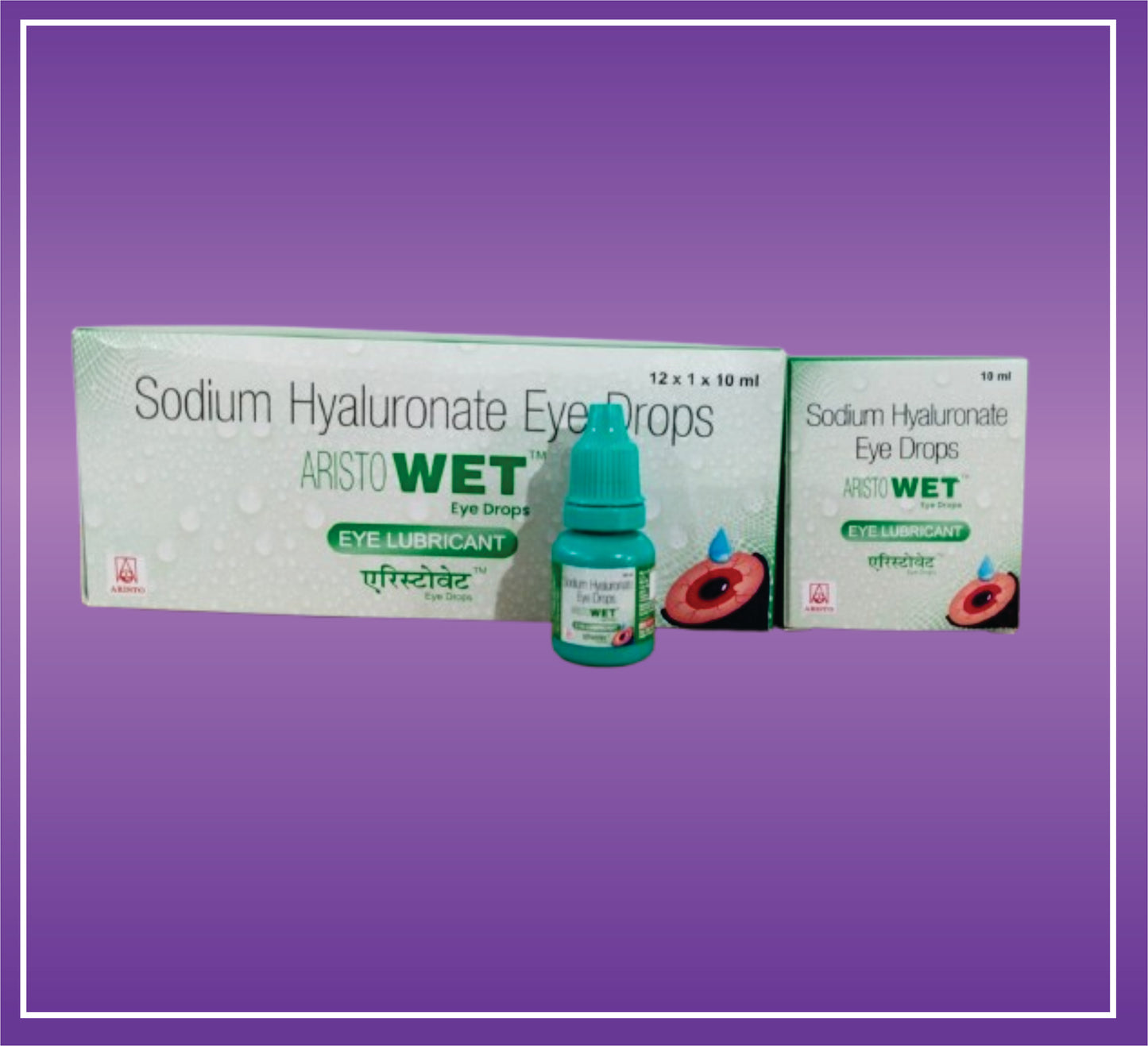 Aristowet Eye Lubricant Drop (10ml) Sodium Hyaluronate 0.1%W/V + Stabilized Oxychloro Complex 0.005% W/V