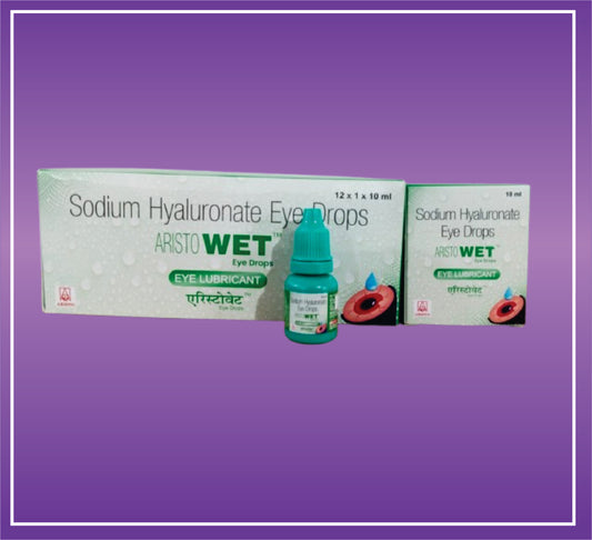 Aristowet Eye Lubricant Drop (10ml) Sodium Hyaluronate 0.1%W/V + Stabilized Oxychloro Complex 0.005% W/V
