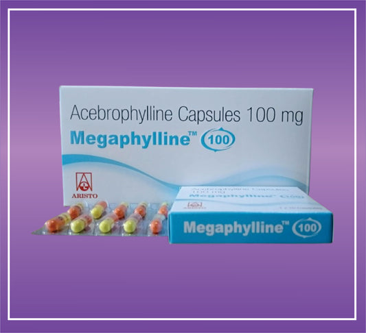 Megaphylline 100mg Cap  (10x1x10) Acebrophylline 100mg by Aristo