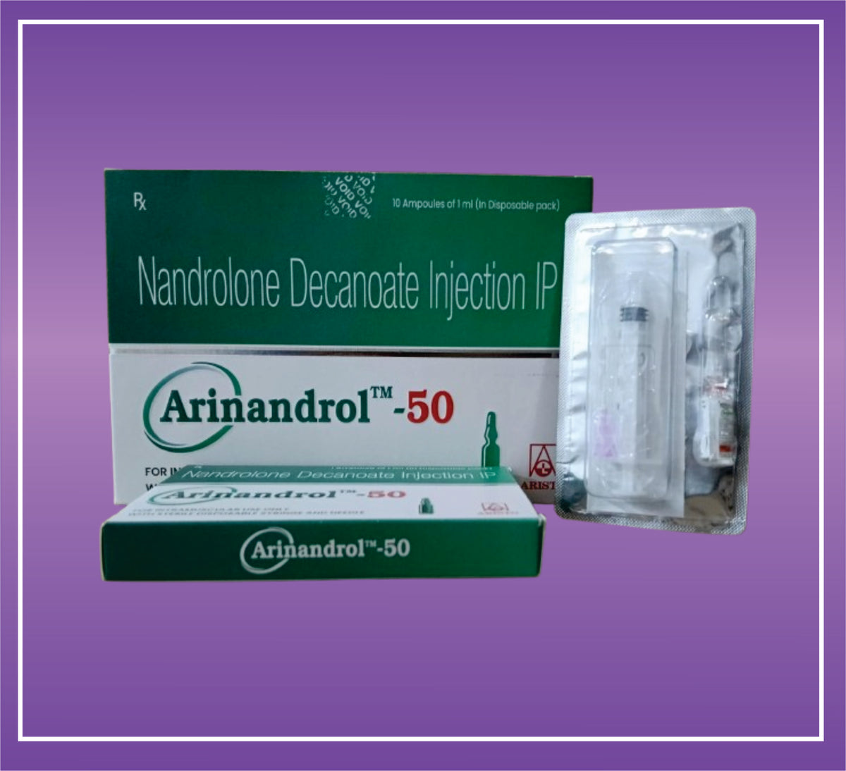 Arinandrol 50mg Injection  (Pack) Nandrolone Decanoate 50 Mg by Aristo