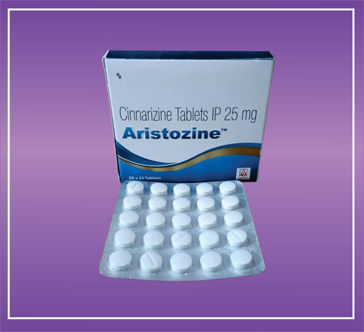 Aristozine 25mg Tab (20x25) Cinnarizine 25 Mg by Aristo