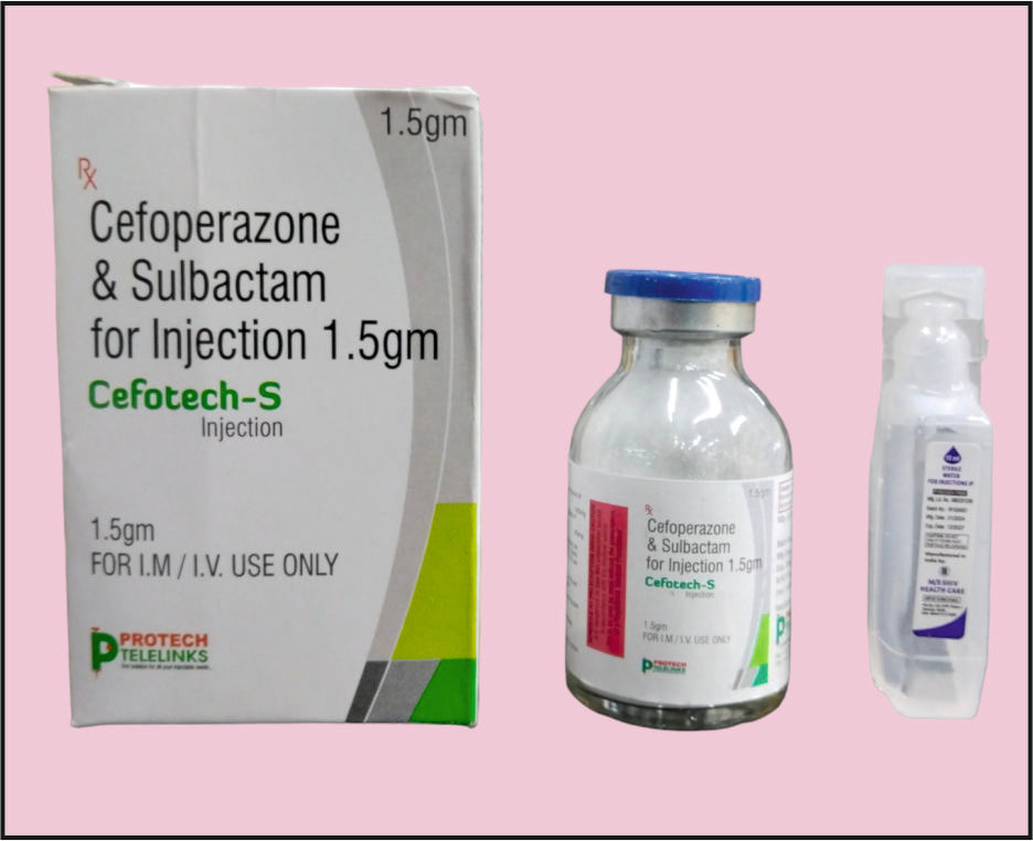 CEFOTECH-S 1.5MG Injection (Cefoperazone 1Gm+ Sulbactam 500Mg)