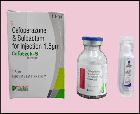CEFOTECH-S 1.5MG Injection (Cefoperazone 1Gm+ Sulbactam 500Mg)