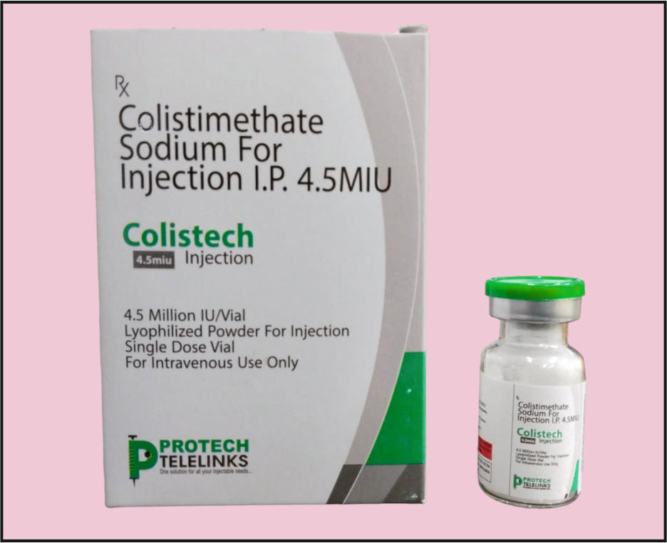 Colistech-4.5 Miu (Vial) Colistimethate 4.5 Million Iu Inj By Protech
