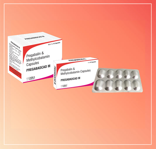 PREGABACAD M CAP 10X10 C (Pregabalin 75mg & Methylcobalamin 750mcg Capsules) by Cadila