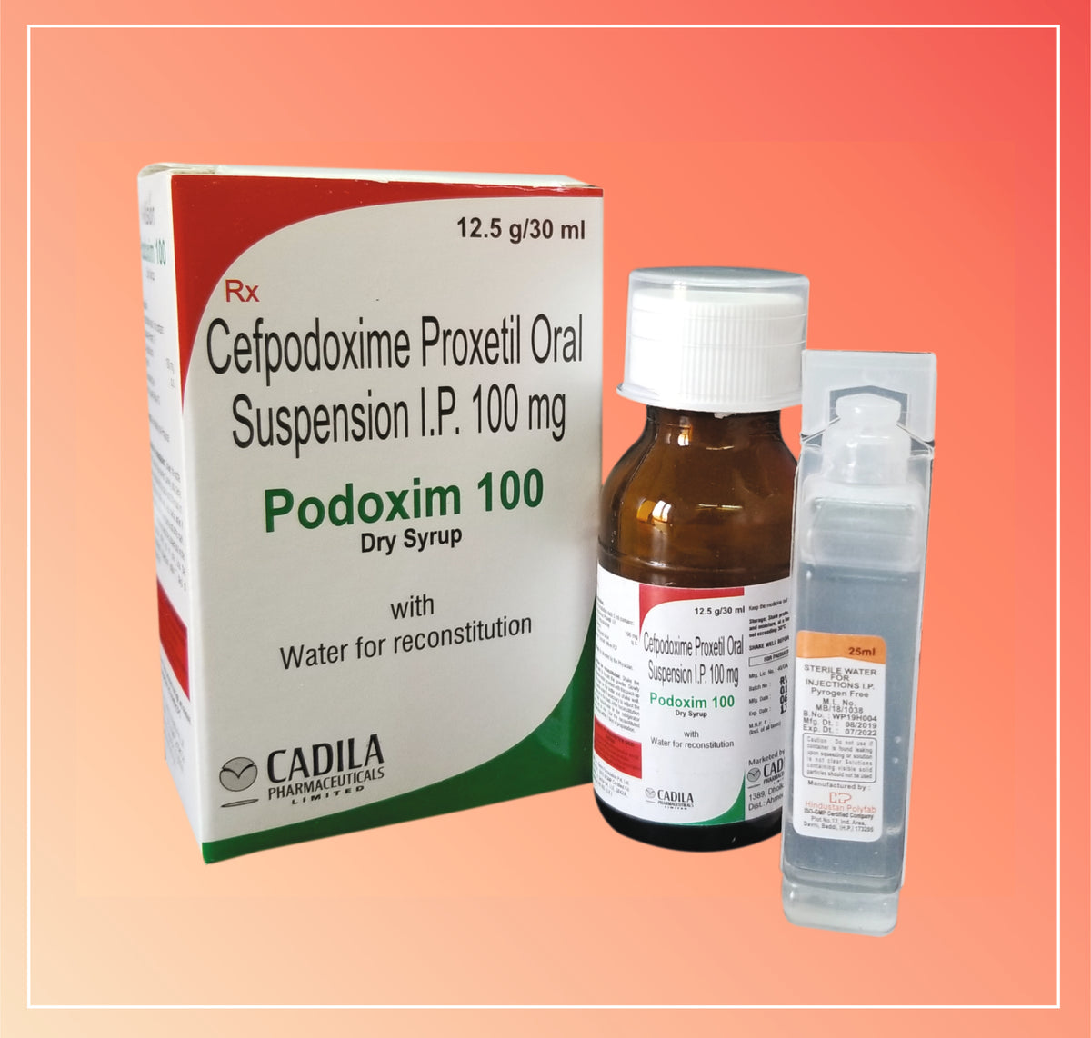 Podoxim 100Mg Dry Syrup (30 Ml ) Cefpodoxime 100 Mg/5 Ml (With Water For Reconstitution) By Cadila