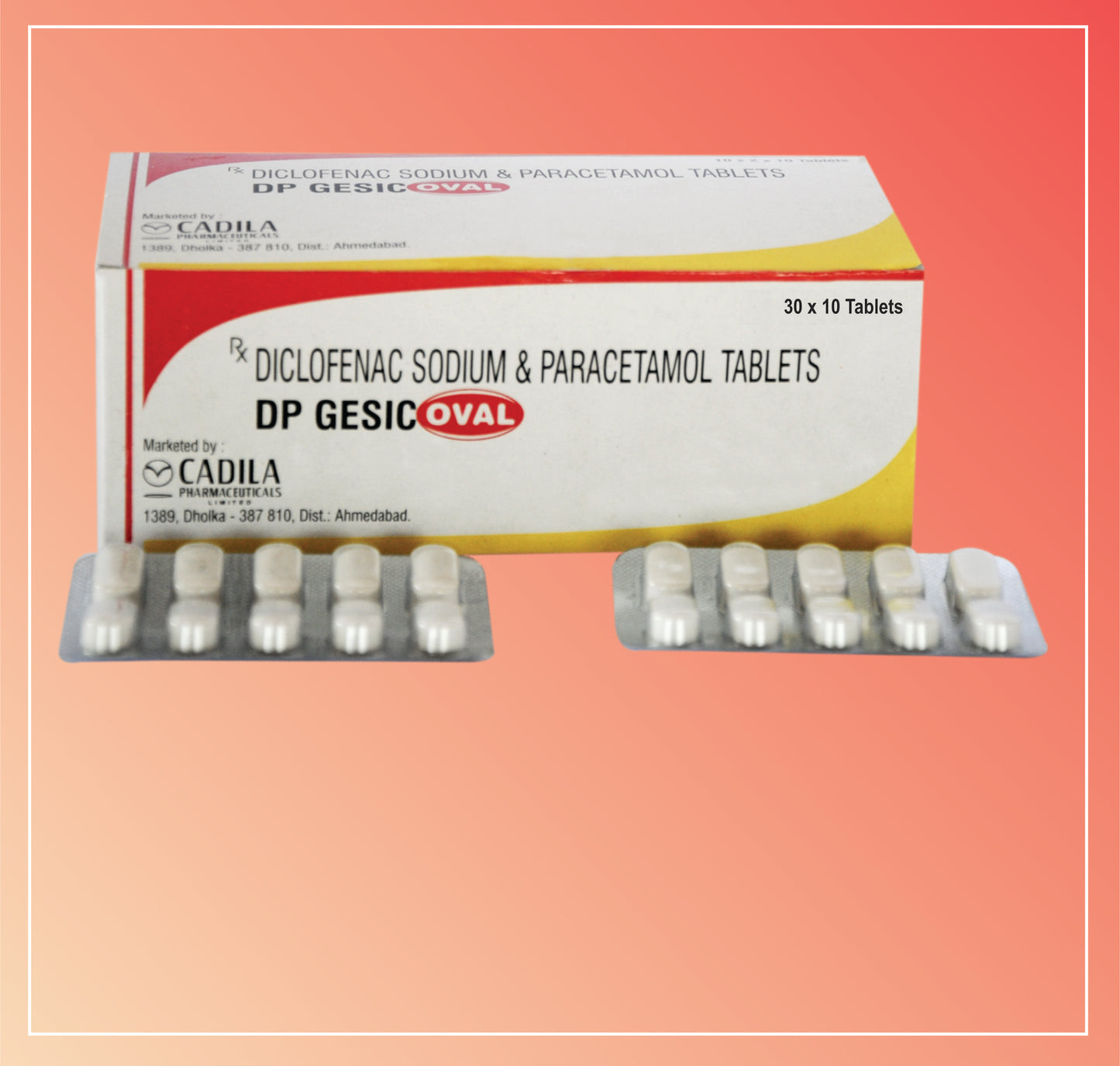 DP GESIC OVAL TAB. (Diclofenac Sodium 50 mg + Paracetamol 325 mg)