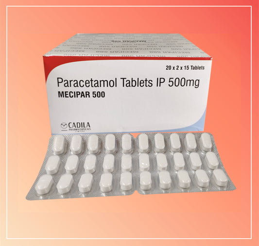 MECIPAR 500MG TAB 40X15 T (Paracetamol Tab. 500 mg) by Cadila