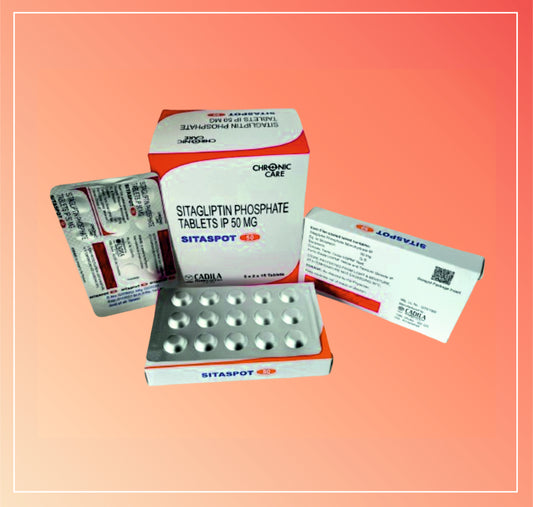 SITASPOT 50 TAB 10X15 T (Sitagliptin Phosphate 50mg Tab) by Cadila