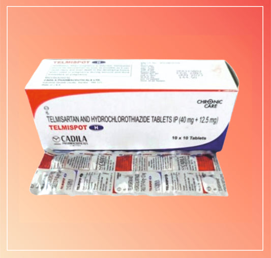 TELMISPOT H TAB 10X10 T (Telmisartan and Hydrochlorothiazide Tablets IP 40mg + 12.5mg)