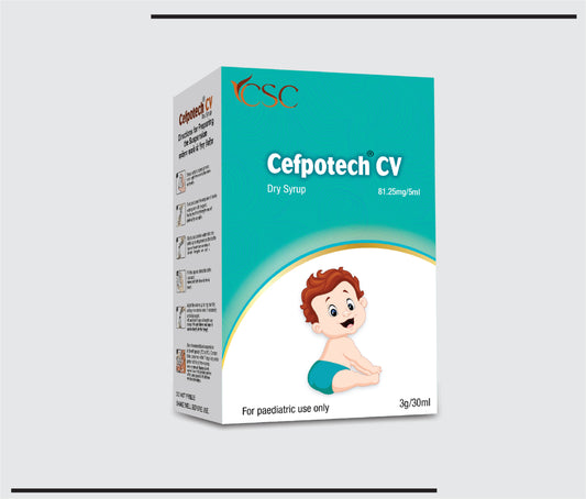 Cefpotech CV  (30 ml) Cefpodoxime 50mg + Clavulanic acid 31.25 mg  by Csc