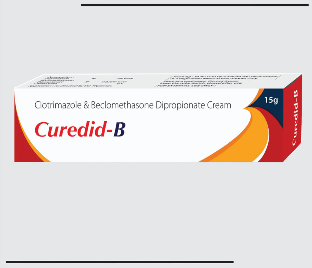 Curedid-B  (15 g) Beclomethasone Dipropionate-0.025% + Clotrimazole - 1% by Csc