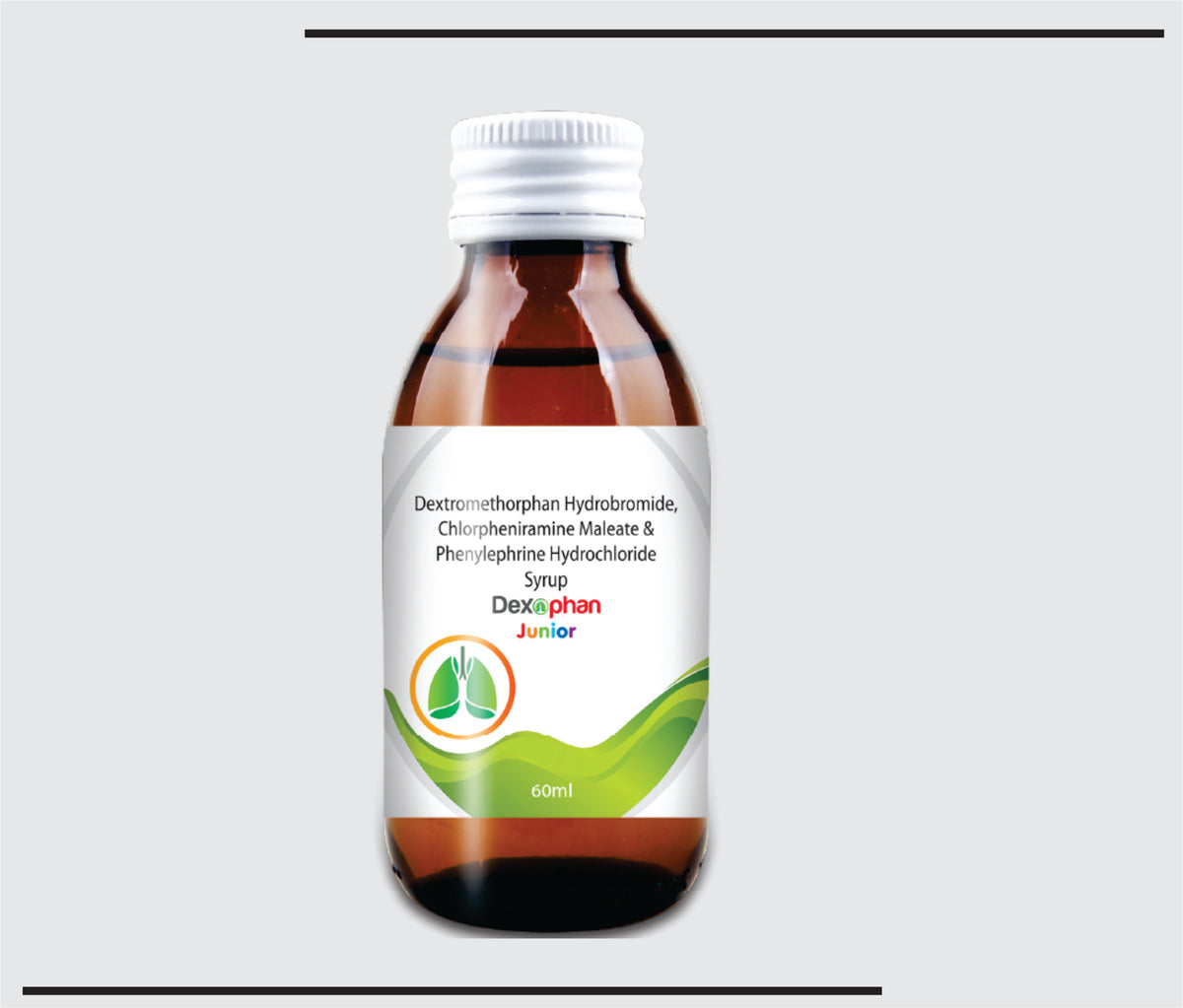 Dexophan Junior (60ml) Dextromethorphan Hydrobromide + Chlorpheniramine maleate + phenylephrine Hydrochloride  Syrup by Csc